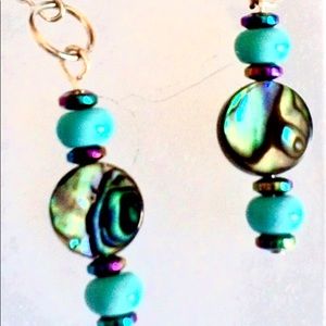 Blue Beaded Earrings